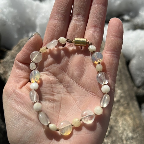 JRSDesignsltd Jewelry - Rainbow moonstone magnetic bracelet